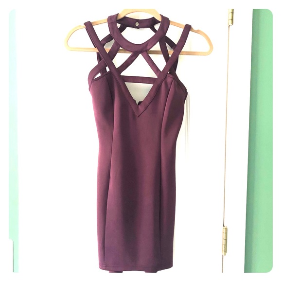Tobi Dresses & Skirts - Strappy plum mini dress Tobi Dresses & Skirts - Strappy plum mini dress